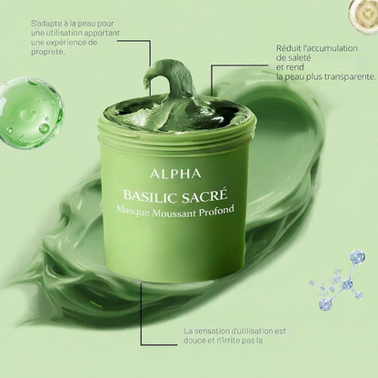 ALPHA - Masque Moussant Purifiant Au Basilic Sacré