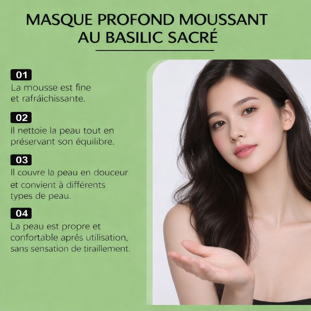 ALPHA - Masque Moussant Purifiant Au Basilic Sacré