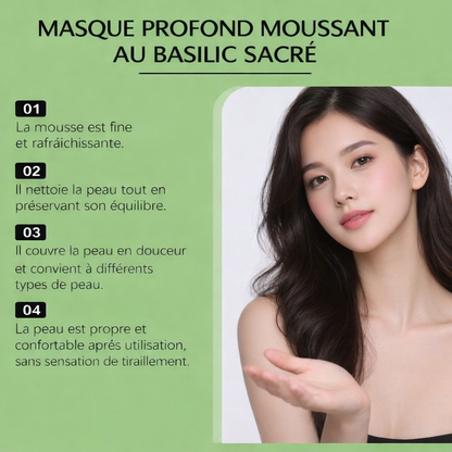 ALPHA - Masque Moussant Purifiant Au Basilic Sacré
